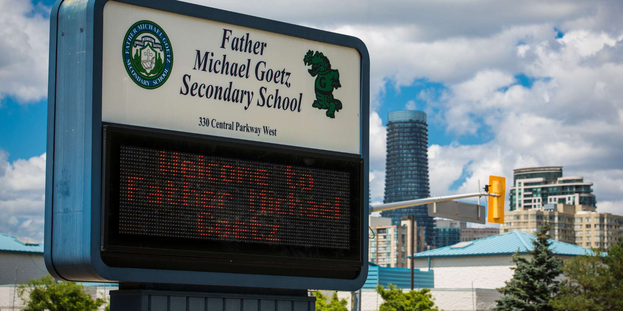 Father Michael Goetz Secondary School in Fairview neighbourhood Mississauga