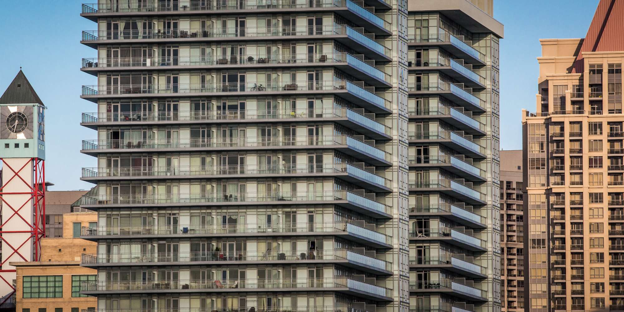 High-rise condominium buildings in City Centre Mississauga