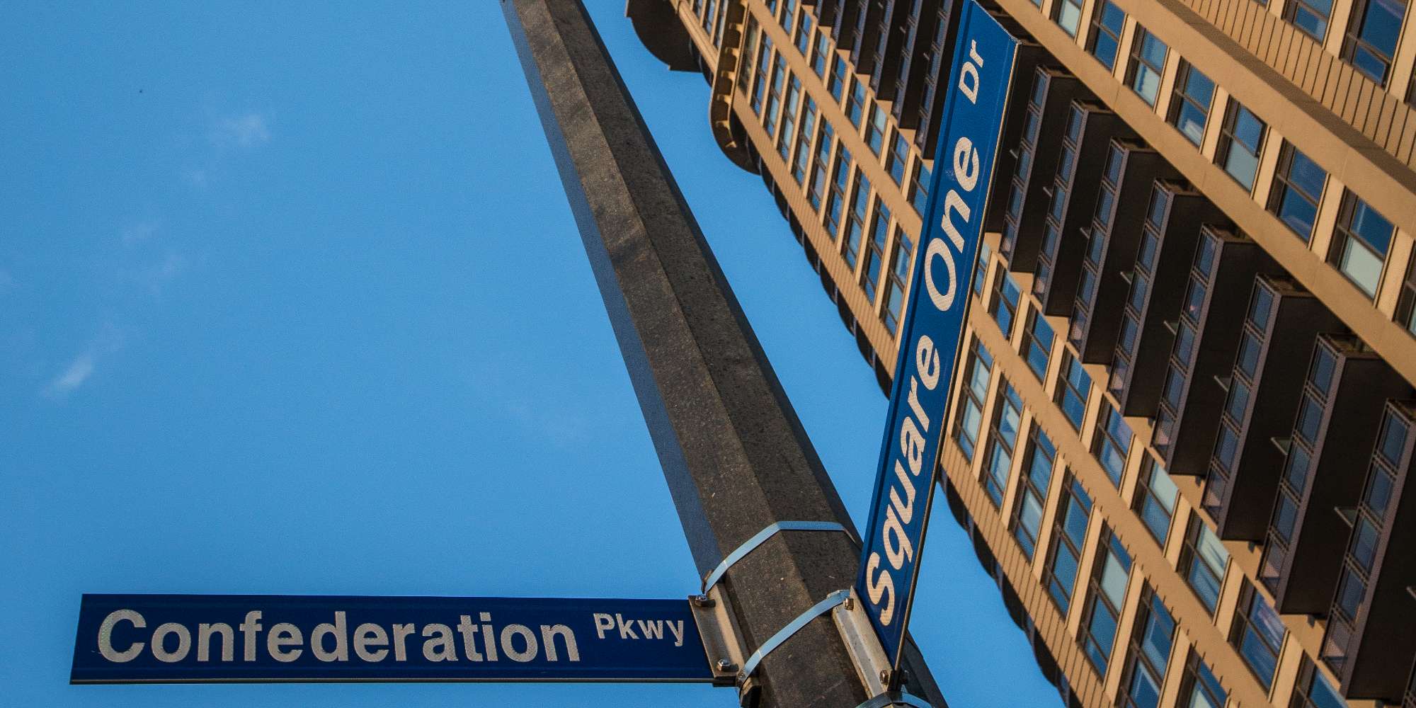 Confederation Parkway area in City Centre Mississauga