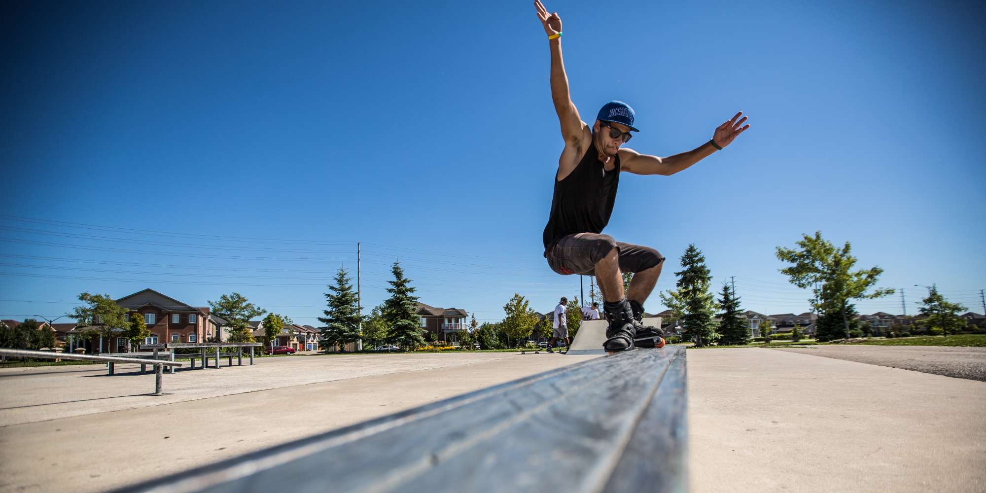 Skateboarding and recreation activities in Churchill Meadows neighbourhood Mississauga